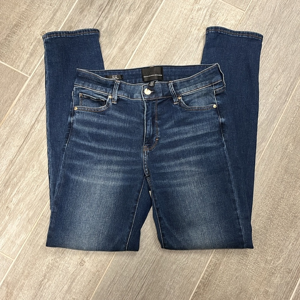 WHBM slim mid-rise, slim leg jeans - Picture 2 of 3